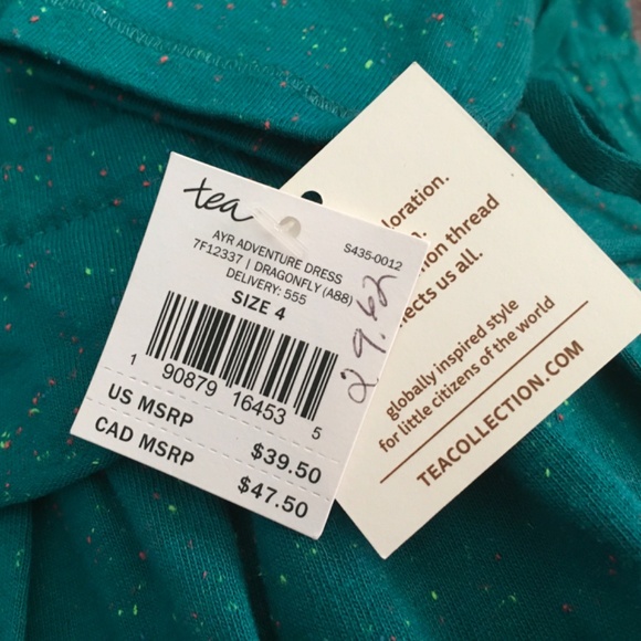 NEW Tea Collection Girl Dress size 4. - Picture 4 of 5